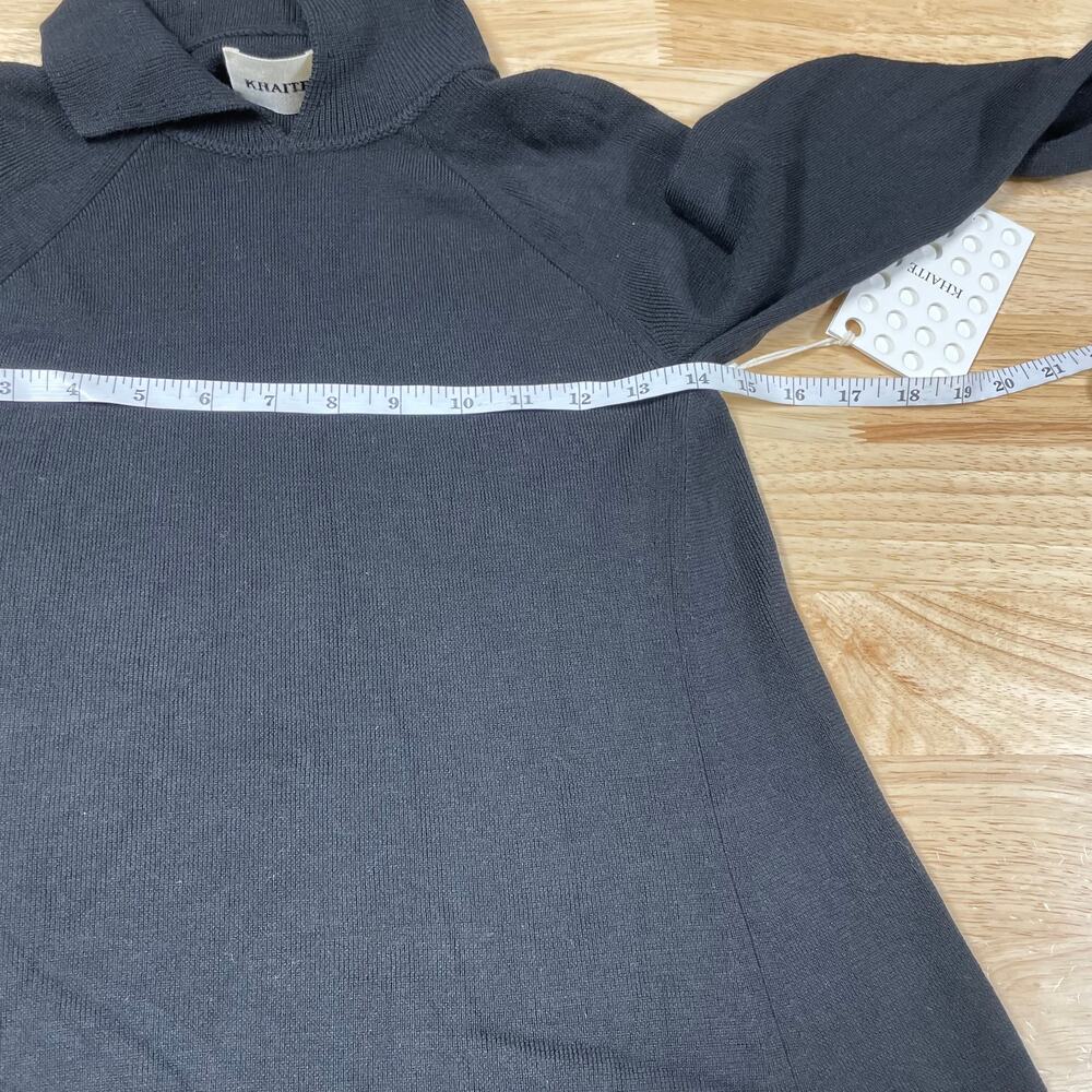 KHAITE NWT Emory Long Sleeve Stretch Wool Shift Dress Size M Flowy Designer - Picture 10 of 13